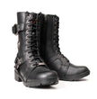 Milwaukee Leather Women's Premium Leather Motorcycle Riding Boots - Lace-To-Toe Harness - Zipper Closure - MBL9391