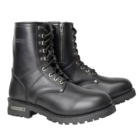 Milwaukee Leather Men's Black Vigilant Logger Motorcycle Boots, MBM9013