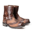 Milwaukee Leather Men's Copper Ridge Brown Suede Harness Boots, MBM9054