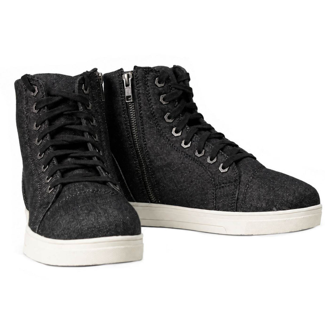 Milwaukee Leather Men's Black Canvas Motorcycle Riding Shoes, MBM9108