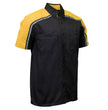 Milwaukee Motorcycle Clothing Co. Men’s Blk/Yellow Mechanic Work Shirt – w / Reflective Strip, Rider‑Built MDM11600
