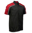 Milwaukee Motorcycle Clothing Co. Men’s Blk/Red Mechanic Work Shirt – w / Reflective Strip, Rider‑Built MDM11606