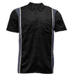 Milwaukee Motorcycle Clothing Co. Men’s Blk/Grey Mechanic Work Shirt – w / Reflective Strip, Rider‑Built MDM11608