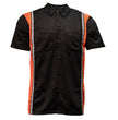 Milwaukee Motorcycle Clothing Co. Men’s Blk/Orange Mechanic Work Shirt – w / Reflective Strip, Rider‑Built MDM11610