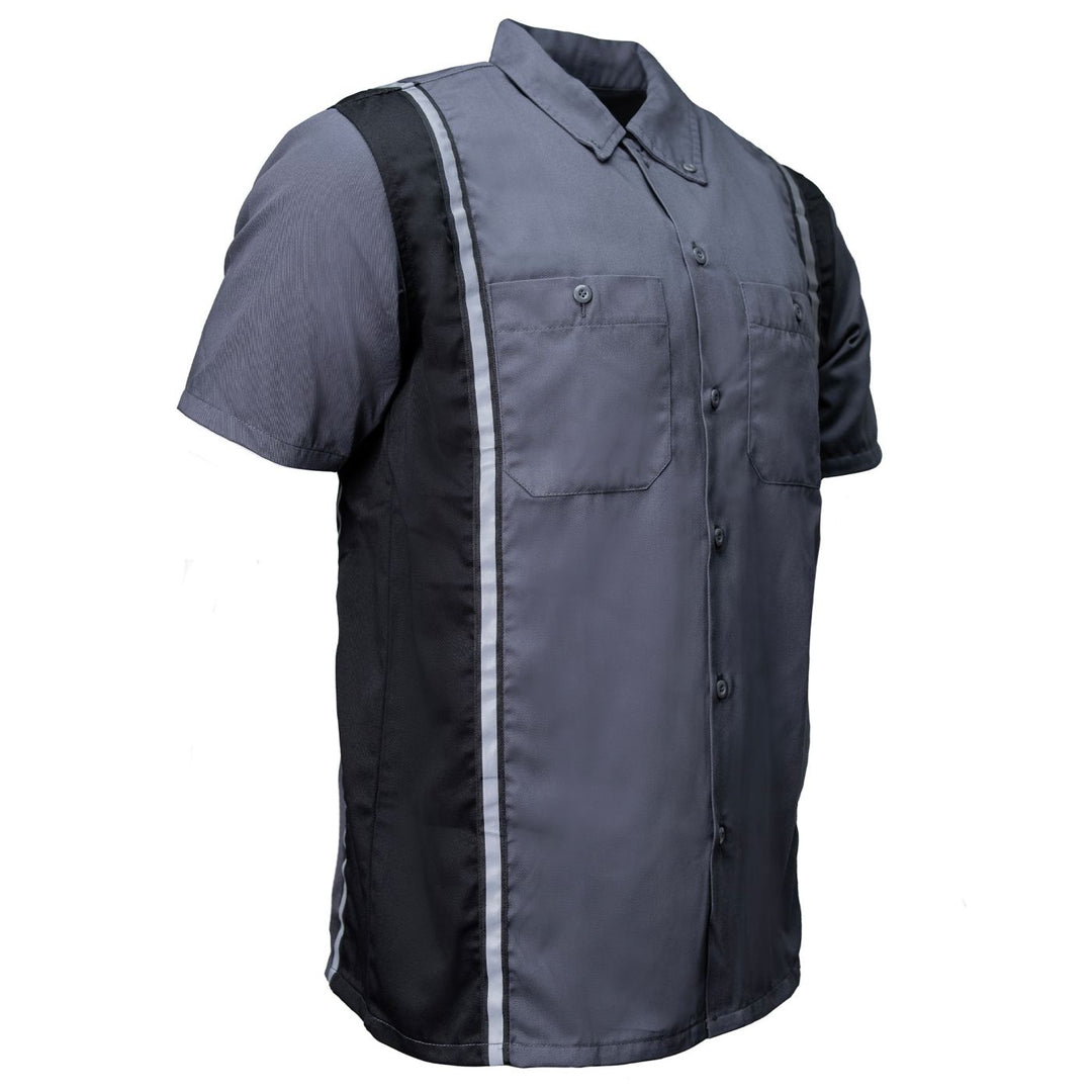 Milwaukee Motorcycle Clothing Co. Men's Gray Mechanic Shirt, MDM11612