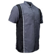 Milwaukee Motorcycle Clothing Co. Men’s Blk/Grey Mechanic Work Shirt – w / Reflective Strip, Rider‑Built MDM11612