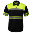 Milwaukee Motorcycle Clothing Co. Men’s Safeway Green/Black Mechanic Rider Ready Shirt w/ Reflective Strip MDM11613