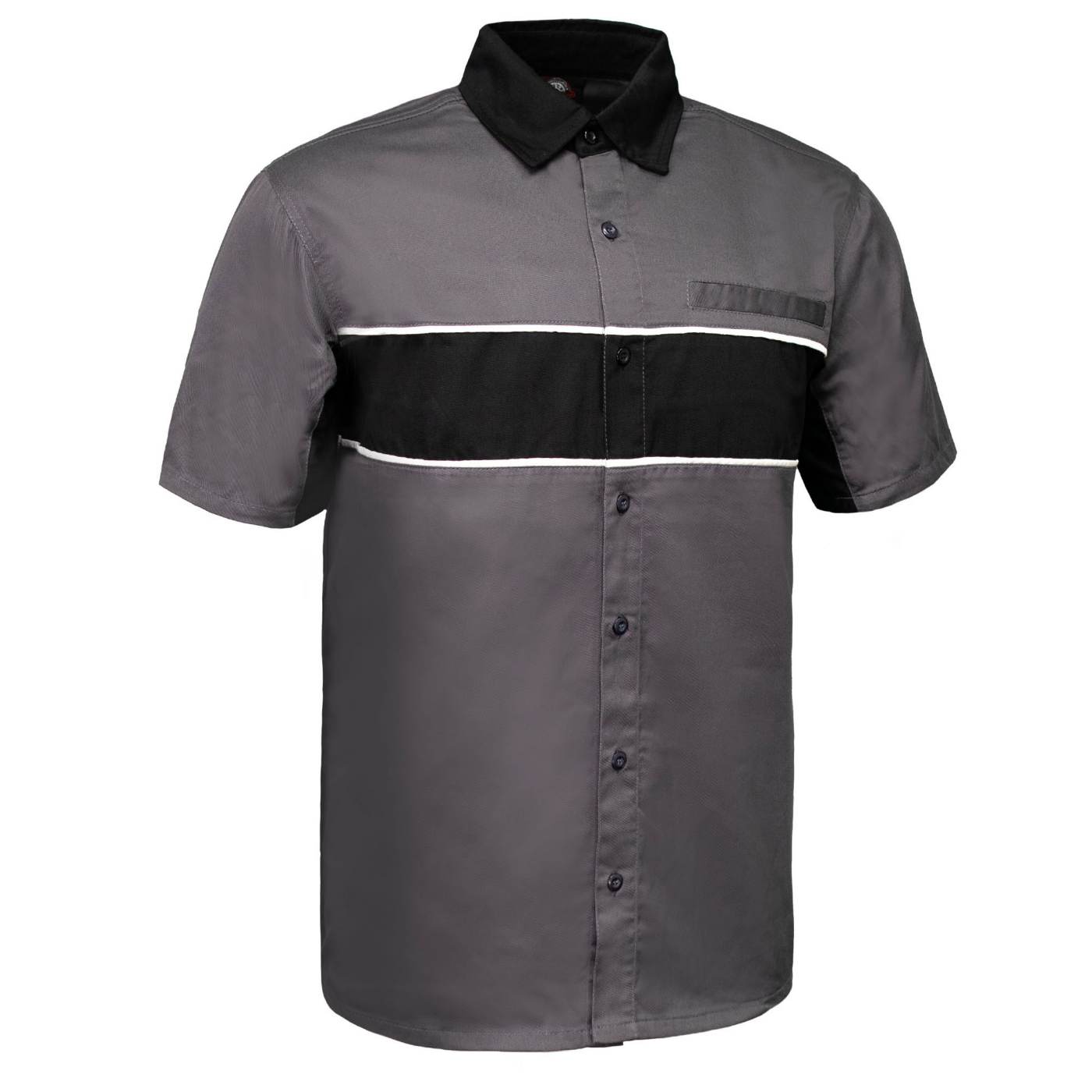 MMCC Men's Hardline Grey Black White Classic Mechanic Shirt - 100