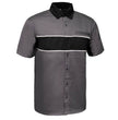 MMCC Men's Hardline Classic Mechanic Shirt - 100% Cotton w/ Microfiber Panel - Chest Pocket