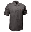 MMCC Men's Grey Super Duty Classic Mechanic Button Up Shirt - 2 Chest Pockets - Microfiber Panel - MDM11628