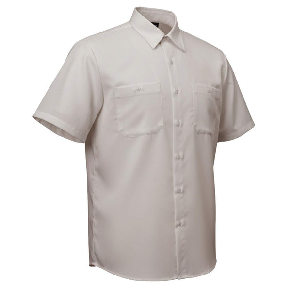 MMCC Men's White Super Duty Polyester Blend Mechanic Shirt - MDM11665