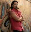 Milwaukee Leather MDM11681 Men’s Classic Red Button-Down Cut Off Frayed Sleeveless Casual Shirt