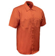 Milwaukee Leather Men’s Classic Button-Up Mechanic Durable Work Shirt - Short Sleeve Cotton Twill Garage Shirt