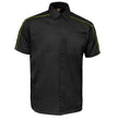 MMCC Men's Slipstream Black/Green Mechanic Work Shirt - 100% Cotton w/ Microfiber Panel - MDM11690