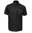 MMCC Men's Slipstream Black/Orange Mechanic Work Shirt - 100% Cotton w/ Microfiber Panel - MDM11693