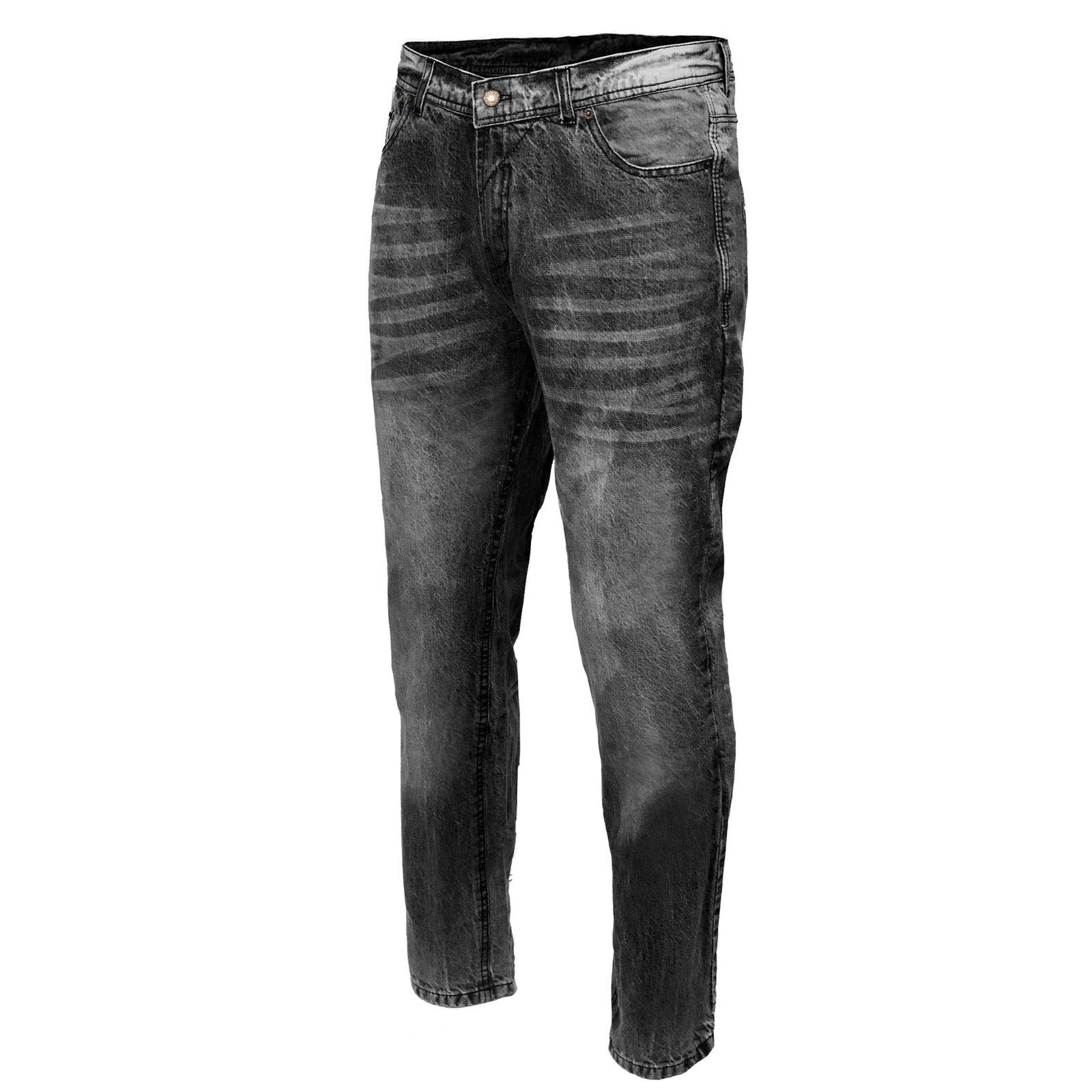 Milwaukee Leather MDM5001 Men's Metro Black CE Armored Motorcycle Riding Denim Jeans Reinforced w/ Aramid Fibers