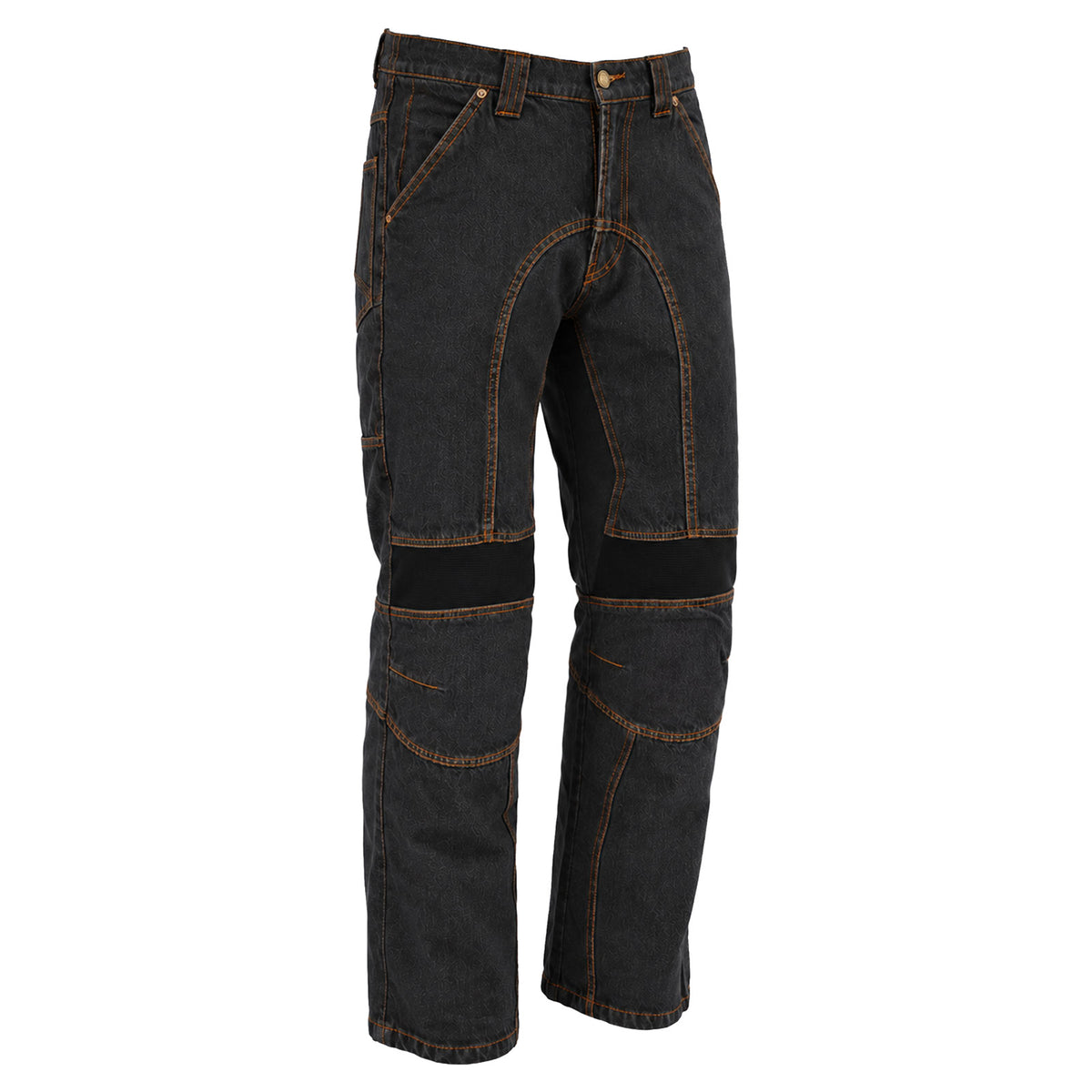 Milwaukee Leather Men's Classic Black Denim Motorcycle Pants, MDM5016
