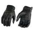 Milwaukee Leather MG7501 Men's Black Leather i-Touch Screen Compatible Gel Palm Motorcycle Gloves W/ Protective Knuckle
