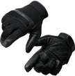 Milwaukee Leather MG7503 Men's Black Leather  i-Touch Screen Compatible Mesh Racing Motorcycle Hand Gloves W/ Reflector