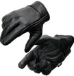 Milwaukee Leather MG7510 Men's Black Leather Gel Padded Palm Short Wrist Motorcycle Hand Gloves W/ ‘Full Panel Cover’