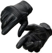Milwaukee Leather MG7536 Men's Black Leather Gel Palm Motorcycle Gloves w/ Flex Knuckles and Cool-Tec Treatment