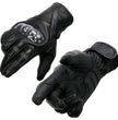 Milwaukee Leather MG7540 Men's Black Leather Protective Knuckle Racer Motorcycle Gloves W/ Elasticized Reflective Fingers
