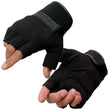 Milwaukee Leather MG7590 Men's Black ‘Amara Cloth’ Gel Palm Fingerless Motorcycle Hand Gloves W/ Breathable Mesh Material