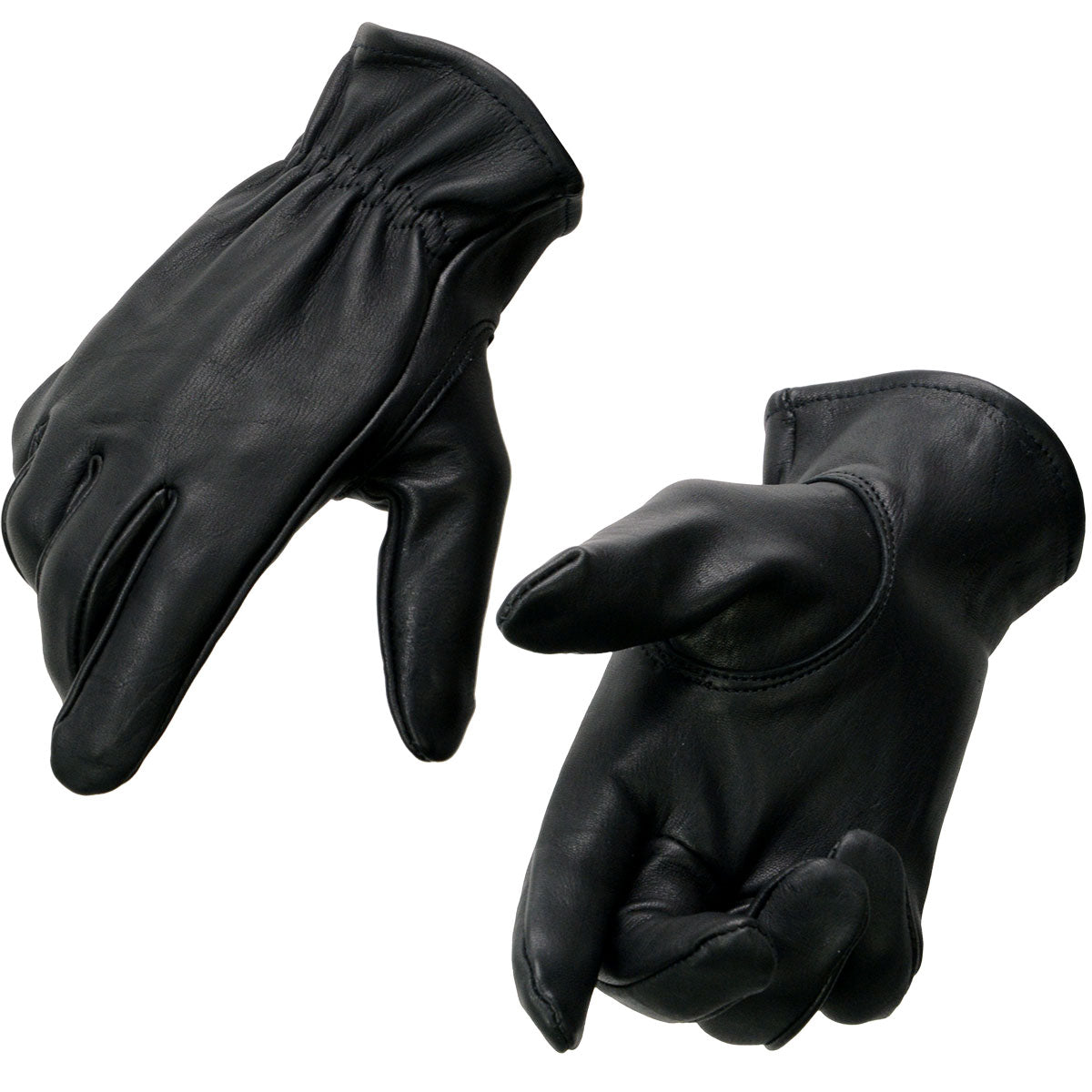 Milwaukee Leather MG7595 Men's Black Deerskin Unlined Motorcycle Milwaukee Leather MG7595 Men's Black Deerskin Unlined Motorcycle