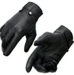 Milwaukee Leather MG7710 Women's Black Perforated Leather Gel Palm Lightweight Motorcycle Hand Gloves W/ Wrist Loops