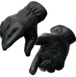 Milwaukee Leather MG7715 Women's Black Leather Thermal Lined Motorcycle Gloves w/ Cinch Wrist Closure