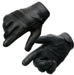 Milwaukee Leather MG7736 Women's Black Leather Gel Palm Motorcycle Gloves w/ Flex Knuckles and Cool-Tec Treatement
