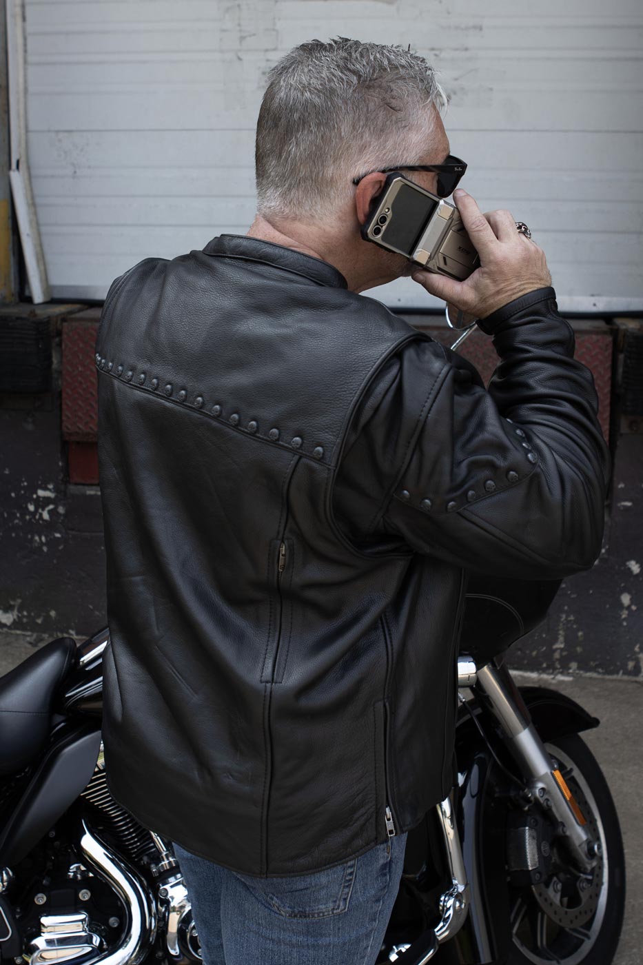 Milwaukee Leather MLM1504 Men's Black 'The Skelly Racer' Premium