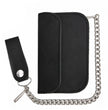 Milwaukee Leather Black Crazy Horse Leather Biker Flap Wallet, MLW7844