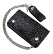 Milwaukee Leather Black Crocodile-Stamped Leather Biker Wallet, MLW7847