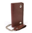Milwaukee Leather MLW7884 Men's 6 Inch Antique Brown Leather Bi-Fold Biker Wallet w/ Anti-Theft Stainless Steel Chain