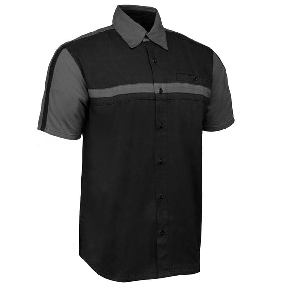 MMCC Men's Gear Head Classic Mechanic Button Up Shirt - Dual Chest