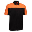 MMCC Men's Reveline Classic Mechanic Shirt - 100% Cotton - 2 Chest Zipper Pockets - Microfiber Panel