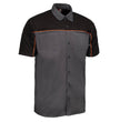 MMCC Men's Reveline Classic Mechanic Shirt - 100% Cotton - 2 Chest Zipper Pockets - Microfiber Panel