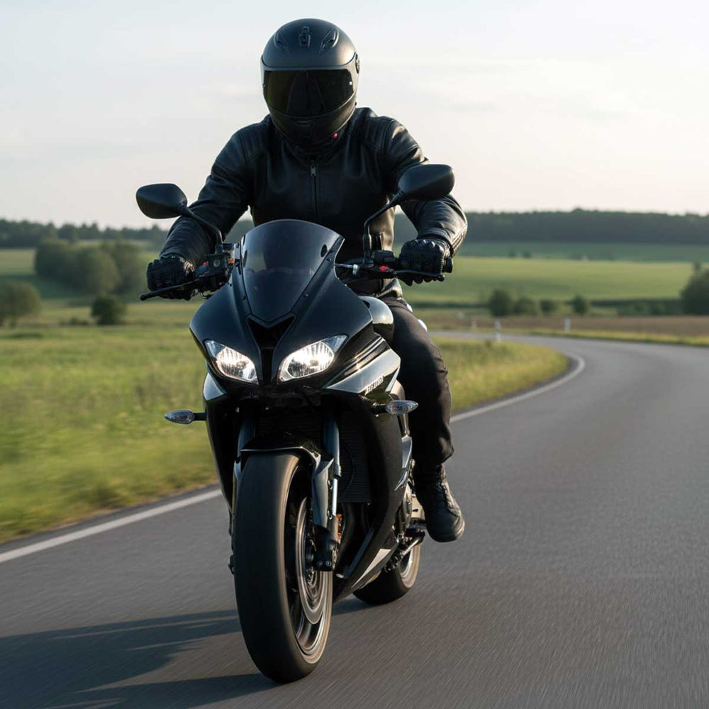 MMCC Men's Vader Racing Style Premium Leather Gauntlet Glove w/ i-Touch Technology - MMC70000