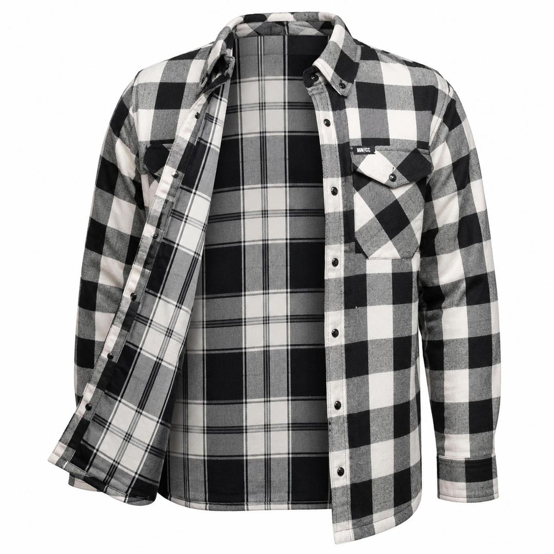 Milwaukee Motorcycle Clothing Co. Men's Reversible Plaid Flannel Shirt