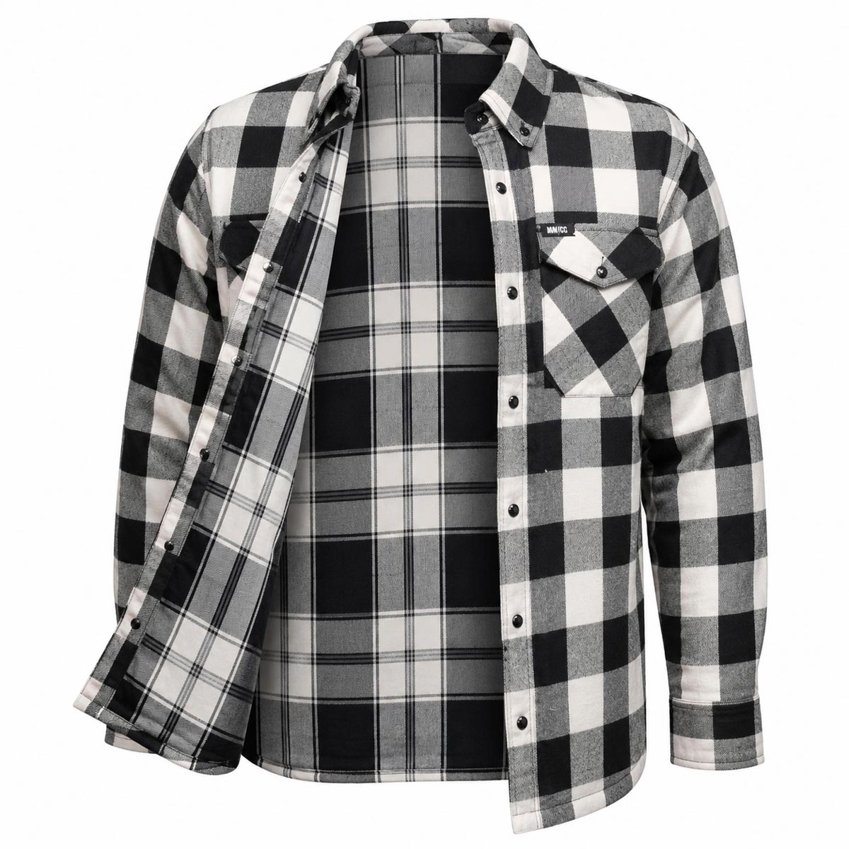 Milwaukee Motorcycle Clothing Co. Men's Reversible Plaid Flannel Shirt