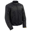 Milwaukee Leather Women's Cool Racer Black Textile Motorcycle Jacket w/ CE Armor - MPL22704