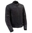 Milwaukee Leather Women's Shade Black Textile Motorcycle Jacket w/ CE Armor - MPL22706