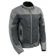 Milwaukee Leather Women's Shade Black/Grey Textile Motorcycle Jacket w/ CE Armor - MPL22707