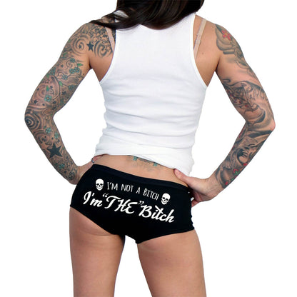 Hot Leathers PTB7439 I'm "THE" Bitch Ladies Boy Shorts