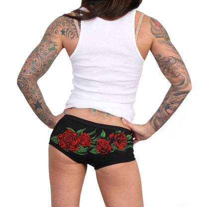 Hot Leathers Wild Roses Boy Shorts PTB7537