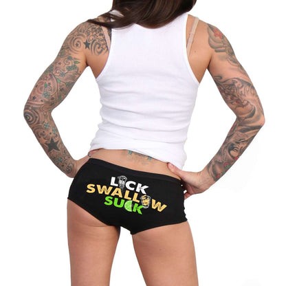 Hot Leathers Lick Swallow Suck Boy Shorts PTB7578