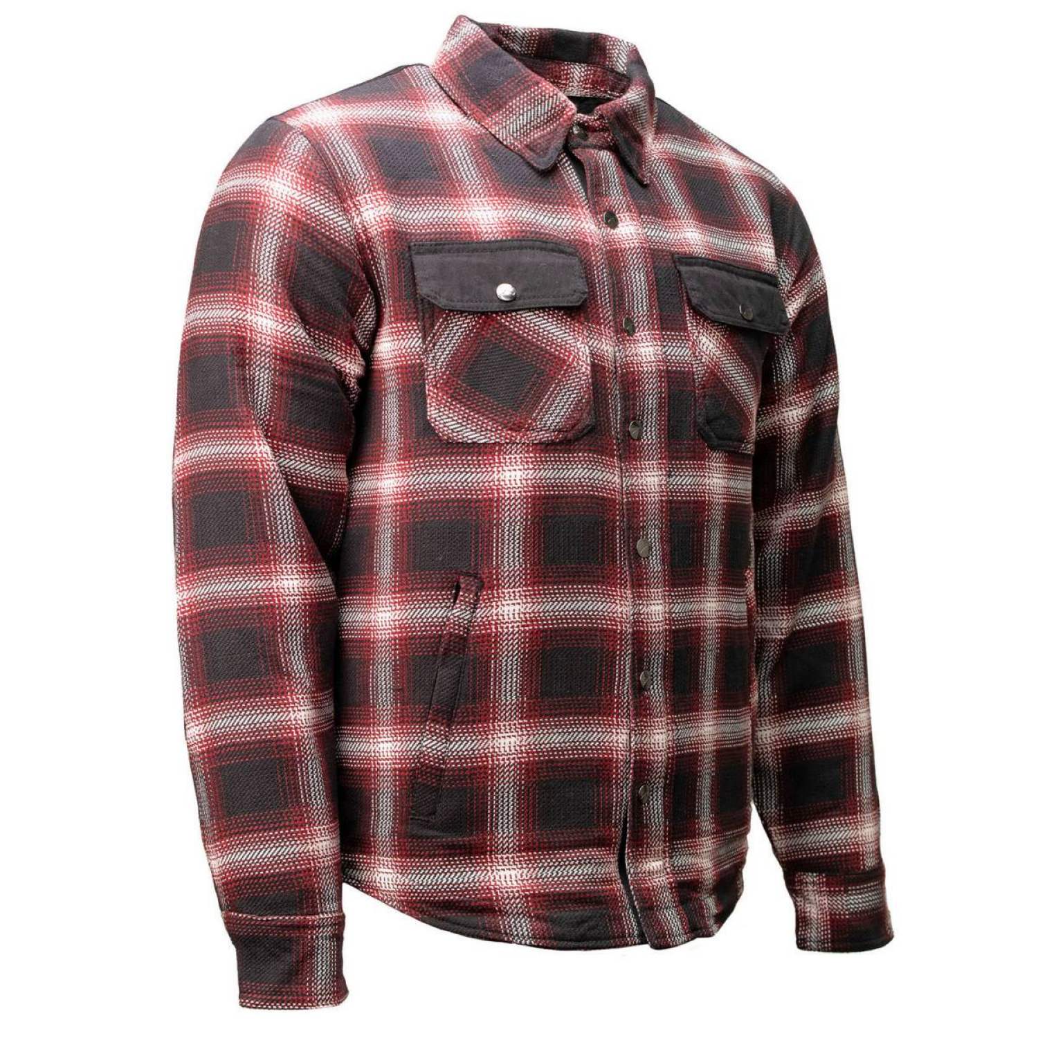 Milwaukee Leather Men's Heavy-Duty Checkered Flannel Riding Shirt - Warm Lined - Zippered Hand Pockets - MPM1637