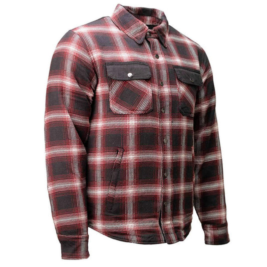 Milwaukee Leather Men’s Grim Stone Heavy Duty Plaid Mechanic Flannel Shirt Jacket - Warmed Lined - MPM1637