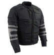 Milwaukee Leather Men's Morph Black/Grey Textile Motorcycle Jacket w/ CE Armor, Removable Sleeves - MPM17026